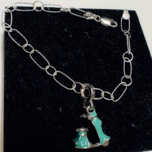 New Teal Vesper Charm Bracelet
